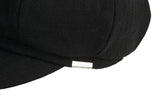 VARZAR(バザール) Bold metal tip wool herringbone newsboy cap black