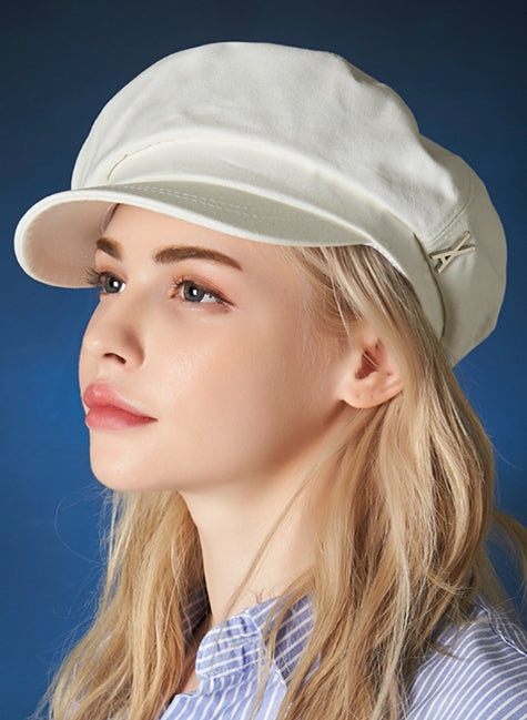 VARZAR(バザール) Stud logo cotton Maduros cap white