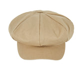 VARZAR(バザール) Herringbone label newsboy cap beige