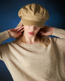 VARZAR(バザール) Herringbone label newsboy cap beige