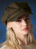 VARZAR(バザール) Herringbone label newsboy cap khaki