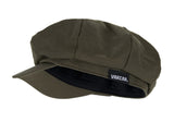 VARZAR(バザール) Herringbone label newsboy cap khaki