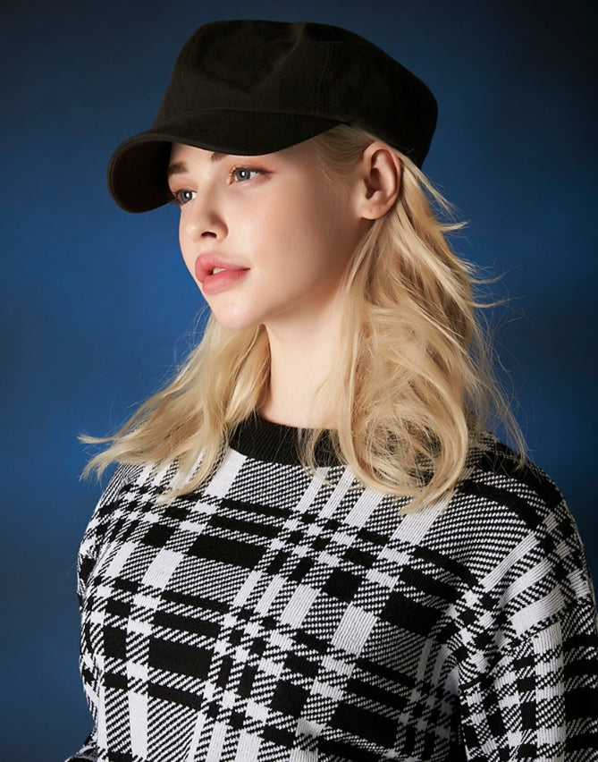 VARZAR(バザール) VARZAR embroidery newsboy cap black