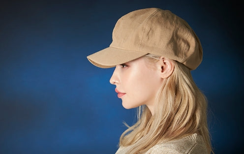 VARZAR(バザール) VARZAR embroidery newsboy cap beige