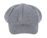 VARZAR(バザール) Metal Tip Check Newsboy Cap grey