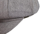 VARZAR(バザール) Metal tip herringbone newsboy cap grey