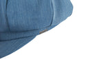VARZAR(バザール) Metal tip herringbone newsboy cap blue