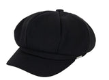 VARZAR(バザール) Metal tip herringbone newsboy cap black