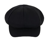 VARZAR(バザール) Metal tip herringbone newsboy cap black