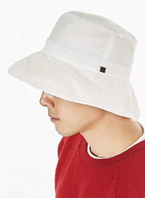 VARZAR(バザール) Wide Brim Rivet Wash Bucket Hat white