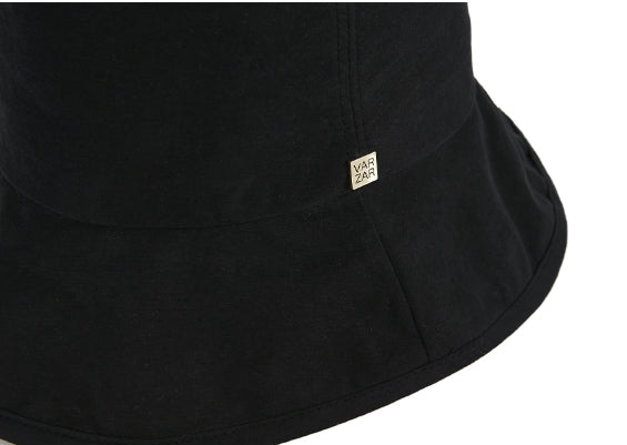 VARZAR(バザール) Wide Brim Rivet Wash Bucket Hat black