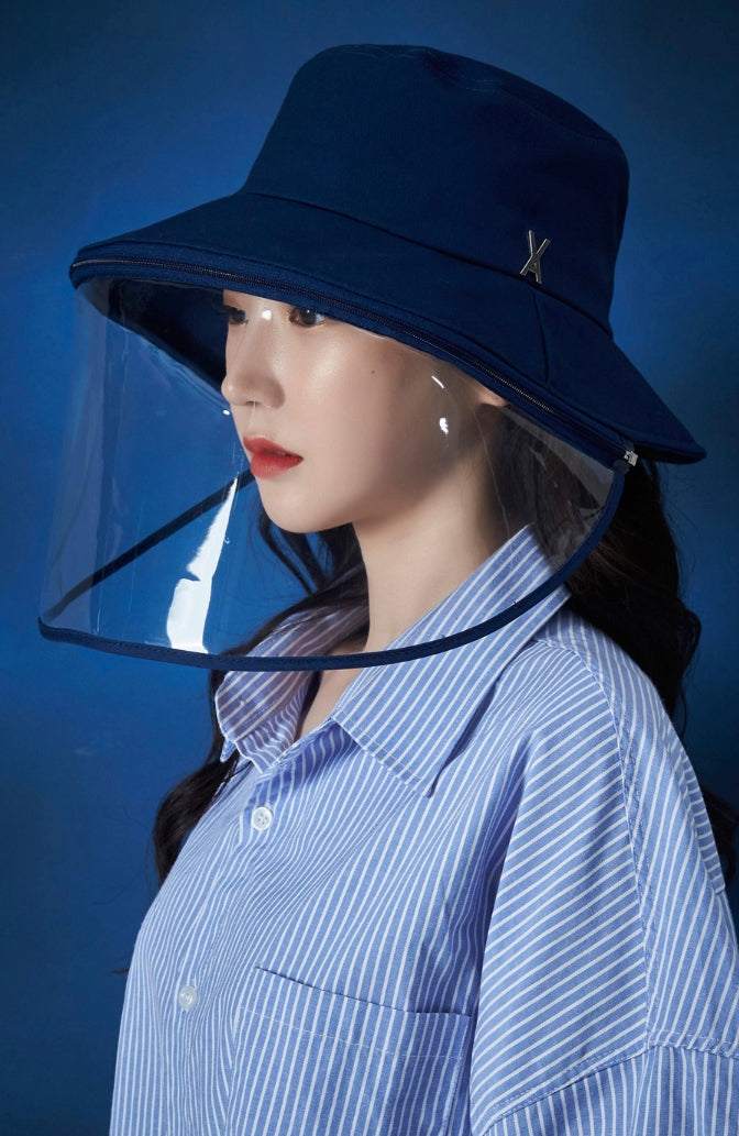 VARZAR(バザール) Stud logo protect bucket hat navy