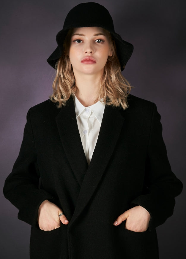 VARZAR(バザール) Bold Metal Tip Cloche Hat black