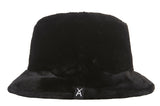 VARZAR(バザール) Fur logo point bucket hat black