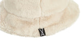 VARZAR(バザール) Fur logo point bucket hat cream