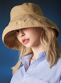 VARZAR(バザール) Metal tip overfit bucket hat baby beige