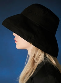 VARZAR(バザール) Metal tip overfit bucket hat baby black