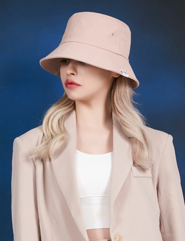 VARZAR(バザール) Herringbone label bucket hat pink