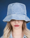 VARZAR(バザール) Stone-washed denim bucket hat right indigo