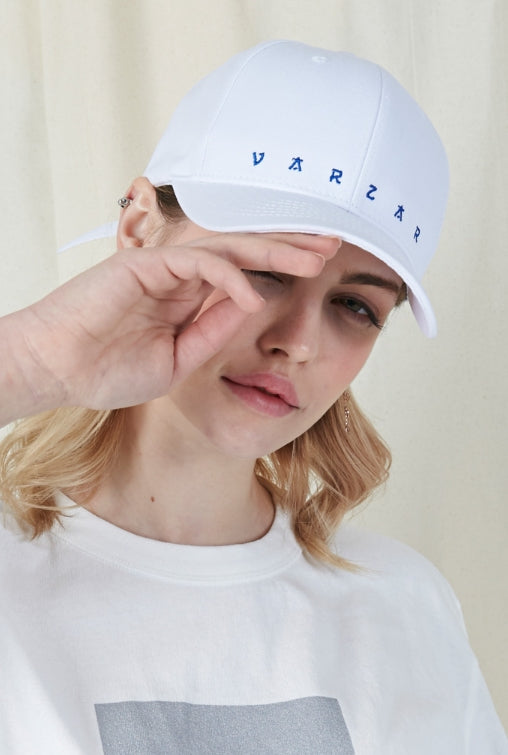 VARZAR(バザール) VARZAR embroidery ball cap white
