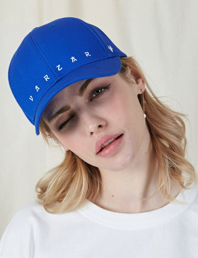 VARZAR(バザール) VARZAR embroidery ball cap blue