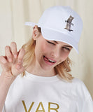 VARZAR(バザール)   Cat printing ballcap white