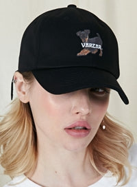VARZAR(バザール)     Dog printing ballcap black