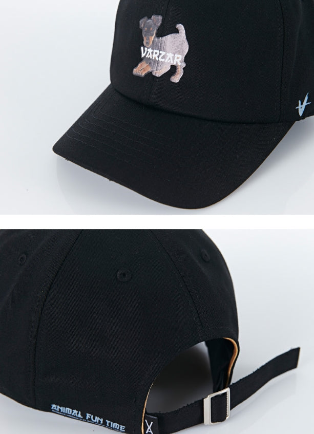 VARZAR(バザール)     Dog printing ballcap black