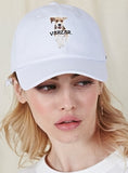 VARZAR(バザール) Dog printing ballcap white