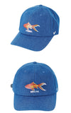 VARZAR(バザール) Fish printing ballcap indigo