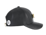 VARZAR(バザール) Camellia leather ballcap black/white