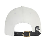 VARZAR(バザール) Camellia leather ballcap white/black