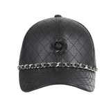 VARZAR(バザール) Camellia chain leather ballcap black
