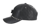 VARZAR(バザール) Camellia chain leather ballcap black