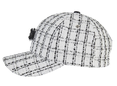 VARZAR(バザール) Camellia tweed ballcap white/black
