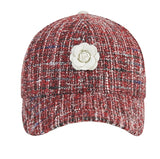 VARZAR(バザール) Camellia tweed ballcap red/multi