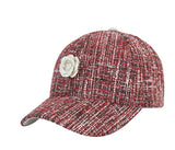 VARZAR(バザール) Camellia tweed ballcap red/multi