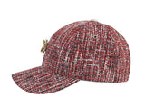 VARZAR(バザール) Camellia tweed ballcap red/multi