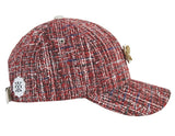 VARZAR(バザール) Camellia tweed ballcap red/multi