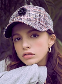 VARZAR(バザール) Camellia tweed ballcap rainbow