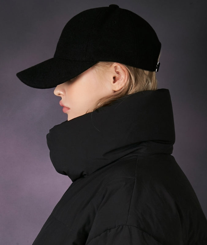 VARZAR(バザール) Wool Bazzal Logo Overfit Ball Cap Black