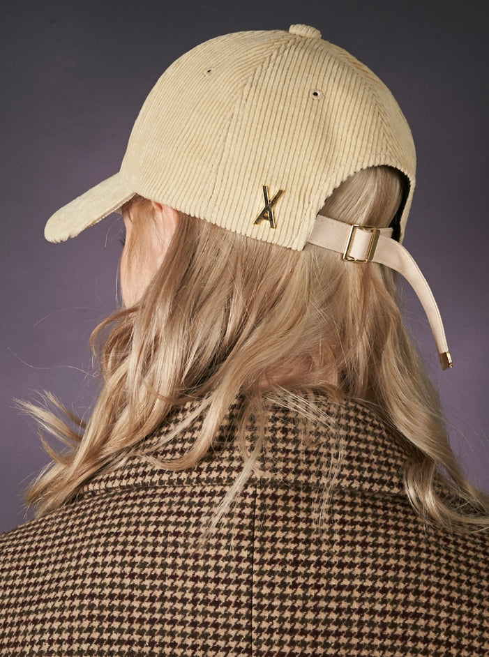 VARZAR(バザール) Gold point corduroy overfit ball cap cream