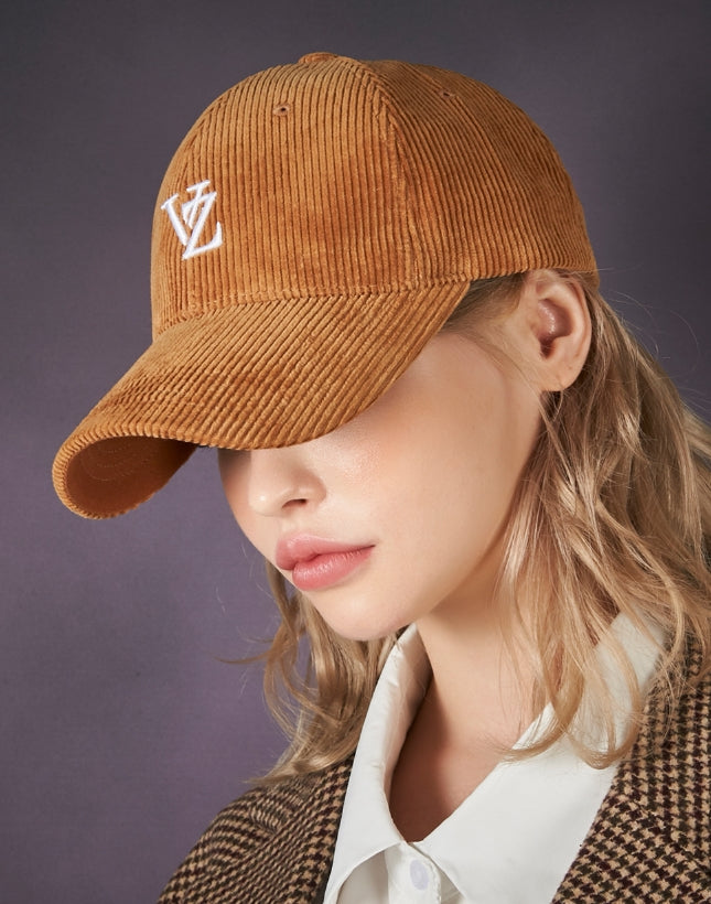 VARZAR(バザール) 3D Monogram Logo Corduroy Overfit Ball Cap Brown