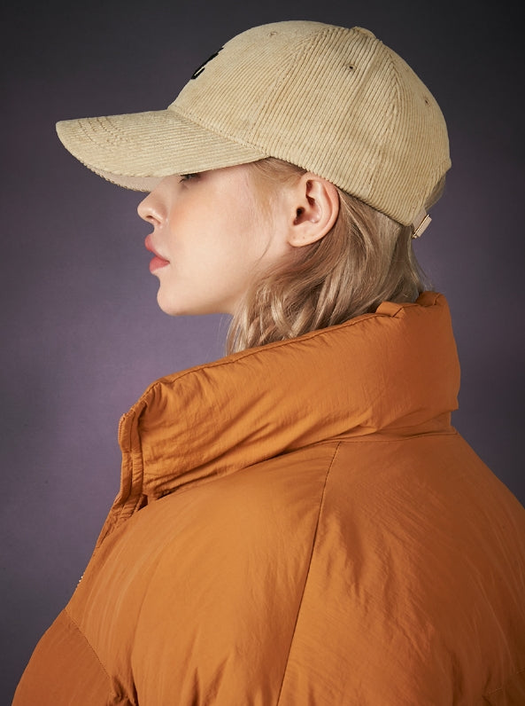 VARZAR(バザール) 3D Monogram Logo Corduroy Overfit Ball Cap cream