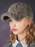 VARZAR(バザール) Fur logo point ball cap grey