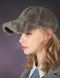 VARZAR(バザール) Fur logo point ball cap grey