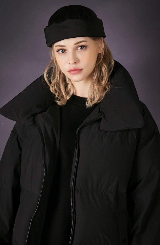 VARZAR(バザール) Heavy Padded Metal Buckle Watch Cap Black