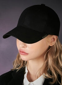 VARZAR(バザール) Twill metal buckle overfit ball cap black