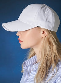 VARZAR(バザール) Metal tip overfit ball cap white