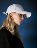 VARZAR(バザール) Stud logo overfit ball cap white